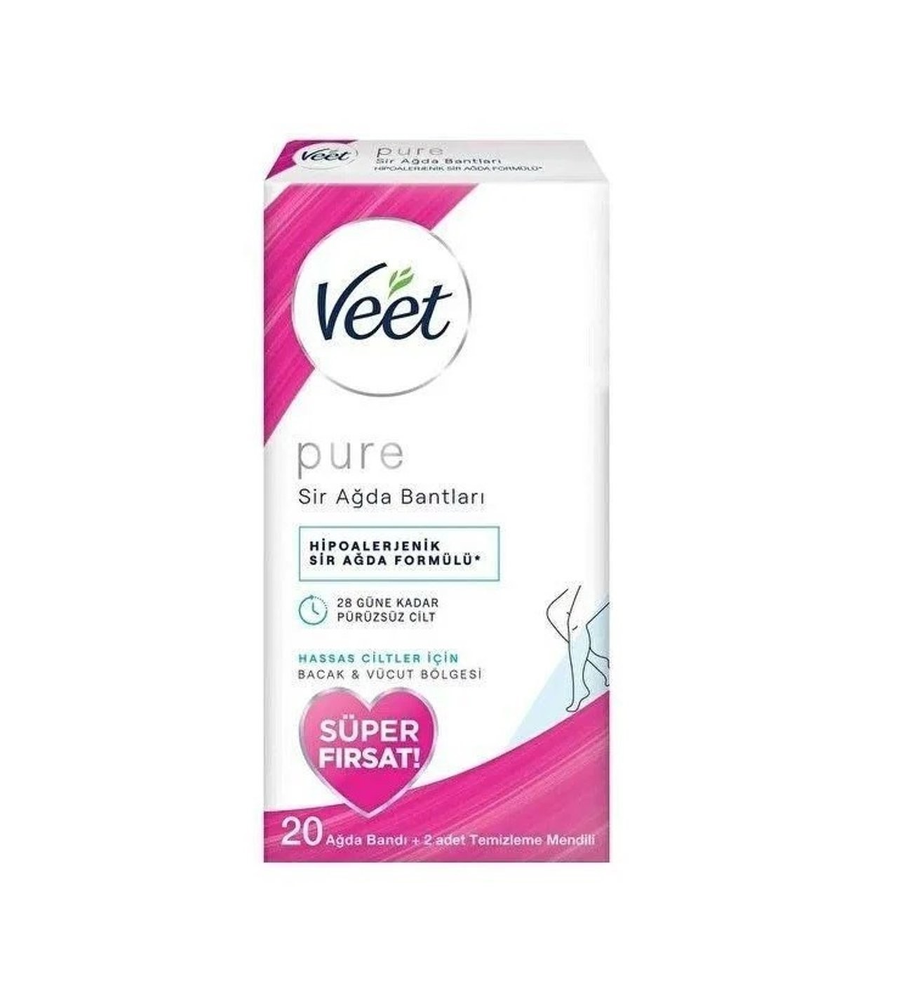 Veet Sir Ağda Bandı Hassas Ciltler İçin 20li Süper Fırsat