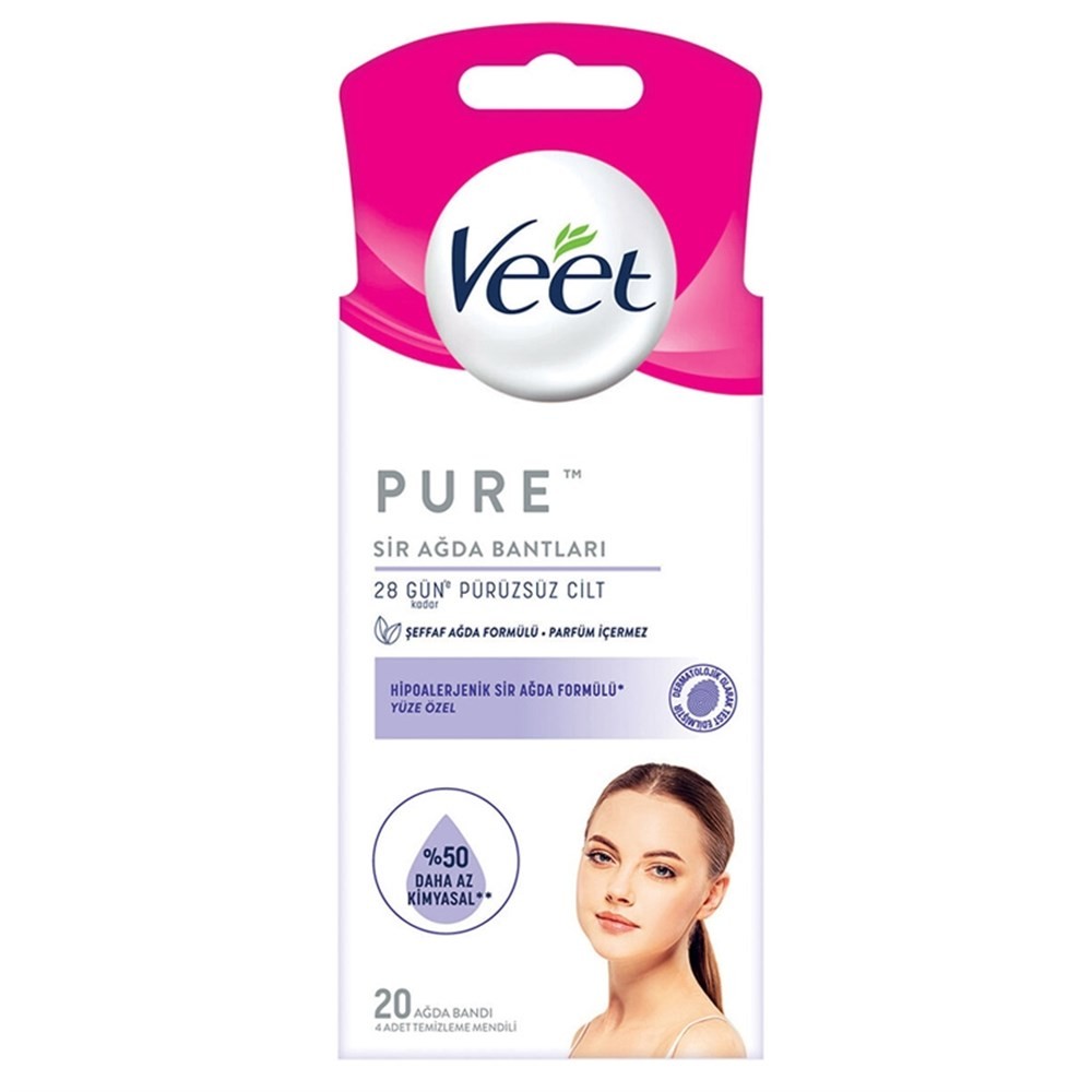Veet Yüz Ağda Bandı Pure Hipoalerjenik 20li