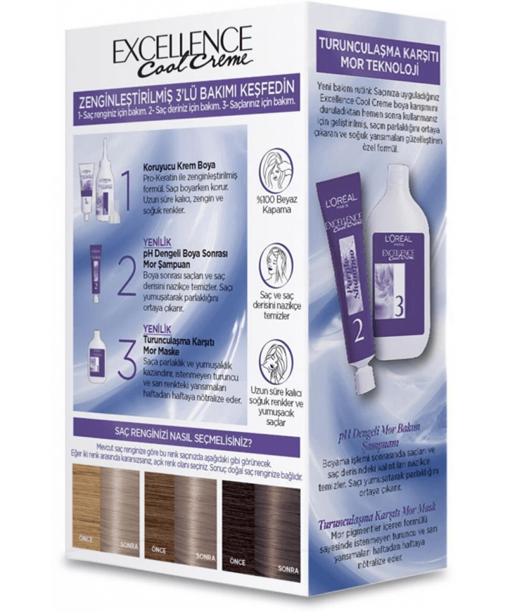 Loreal Paris Excellence Creme Saç Boyası 03 Ultra Açıcı Ultra Açık Küllü Sarı