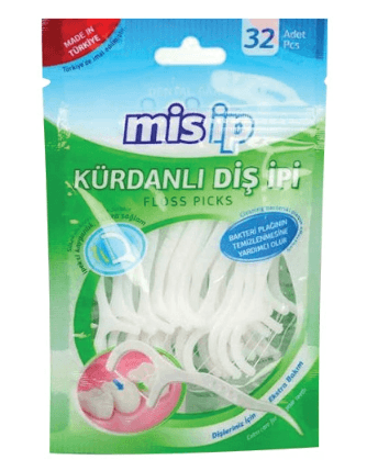 Misip Kürdanlı Diş İpi 32 Adet Poşetli