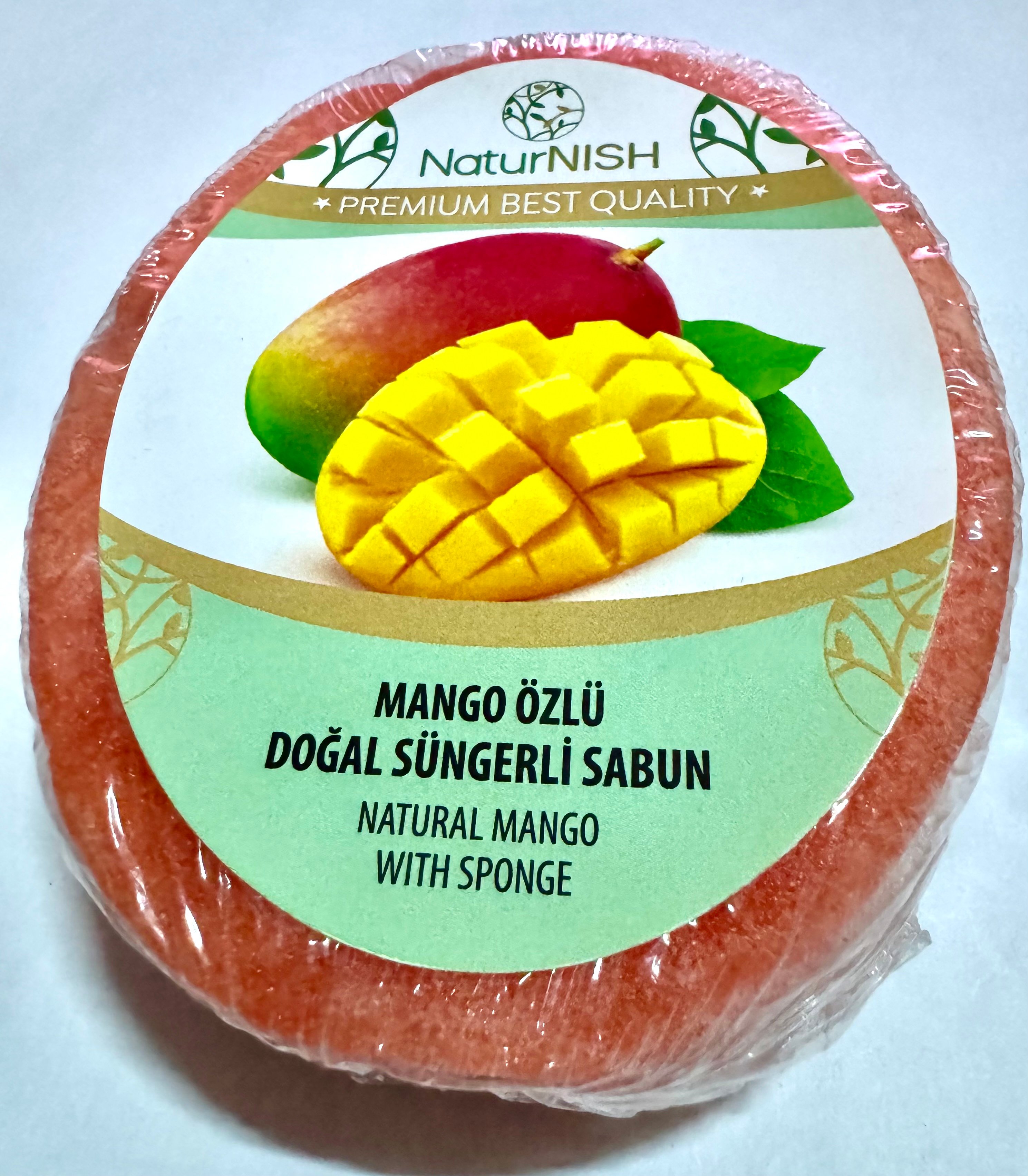 Naturnısh  Sabun 135 gr Mango Özlü Süngerli
