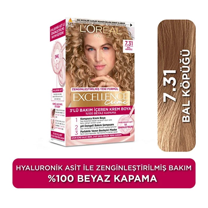 Loreal Paris Excellence Creme Saç Boyası  7.31 Bal Köpüğü