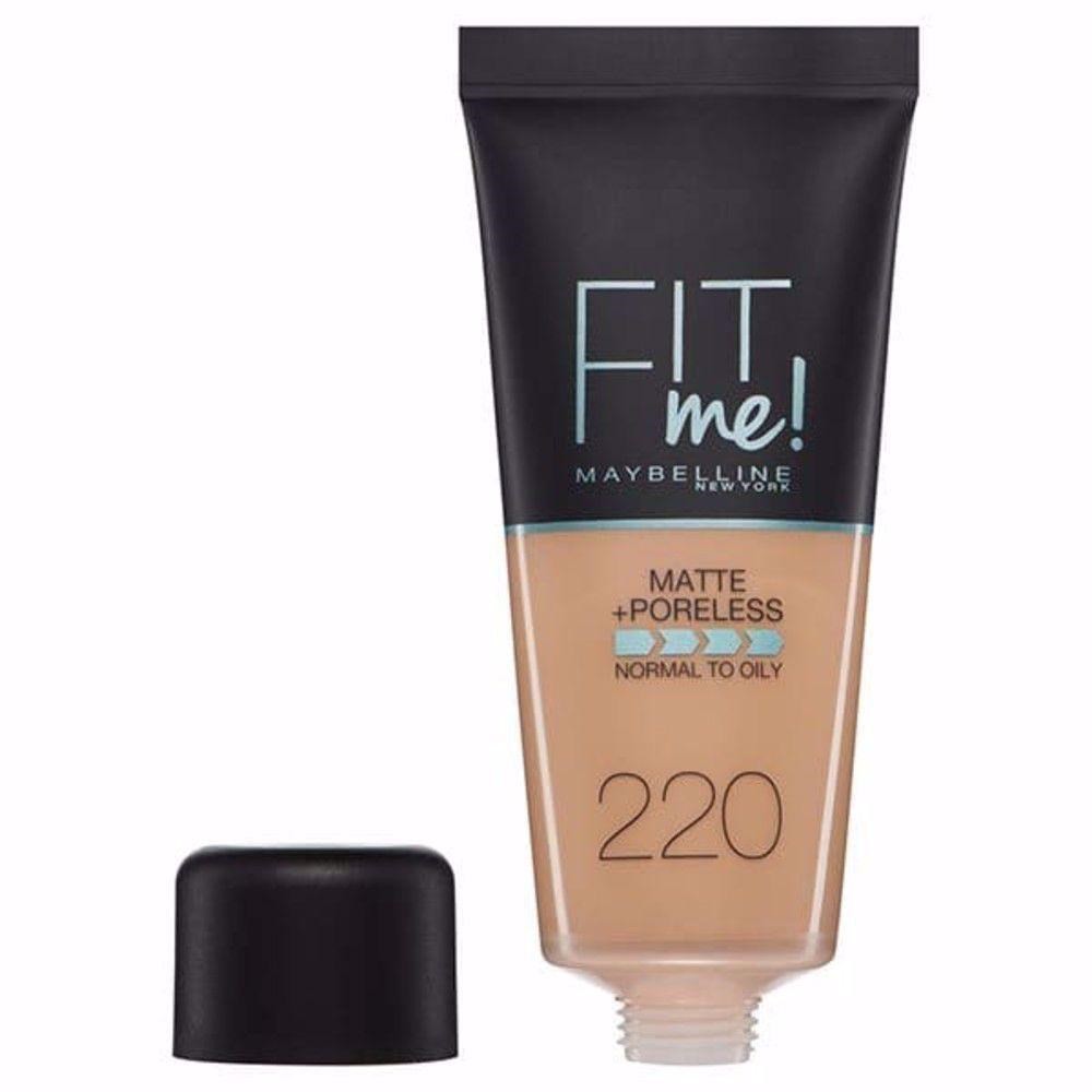 Maybelline New York Mat Fondöten Fit Me Matte Poreless Foundation 220