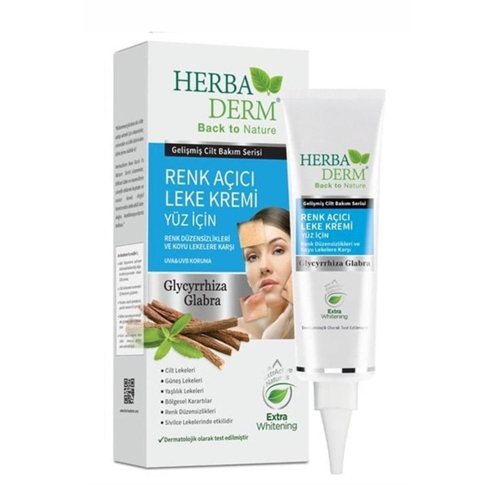 Herbaderm Back To Nature Renk Açıcı Yüz İçin Leke Kremi Glycyrrhiza Özlü 55 ml