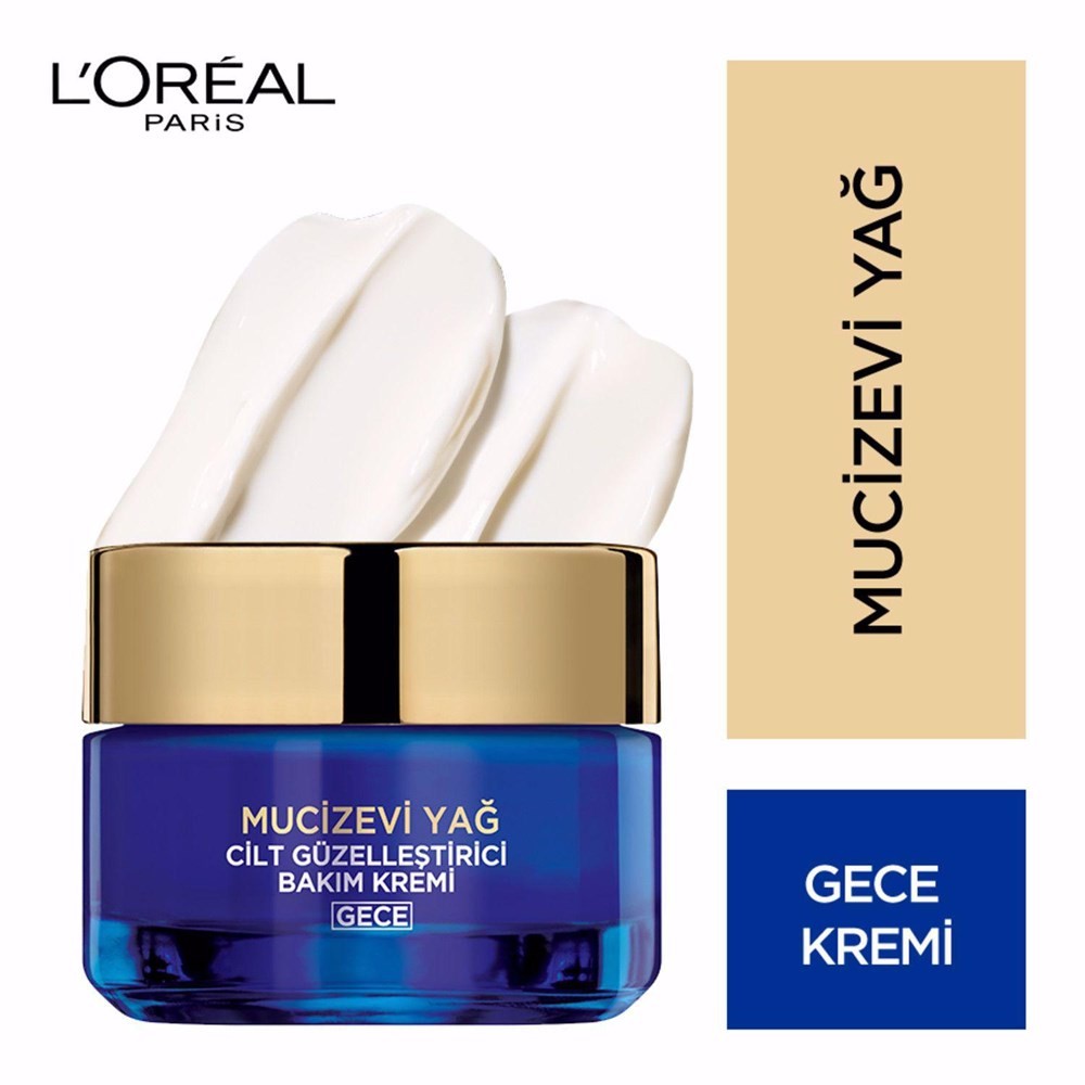 Loreal Paris Mucizevi Yağ Cilt Güzelleştirici Gece Bakım Kremi