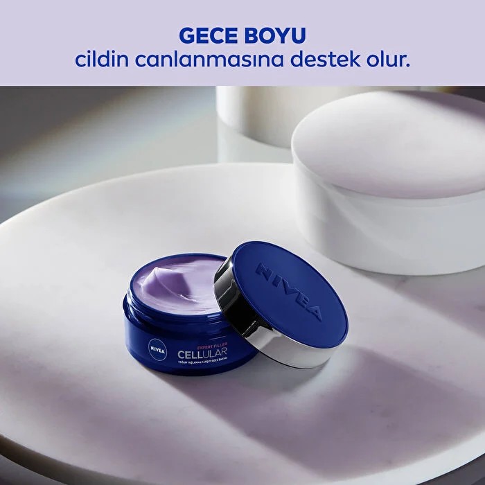 Nivea Cellular Expert Filler Sıkılaştırıcı Yaşlanma Karşıtı Gece Yüz Bakım Kremi 50 ml