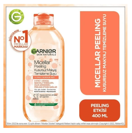 Garnier Micellar Peeling Kusursuz Makyaj Temizleme Suyu 400 ml