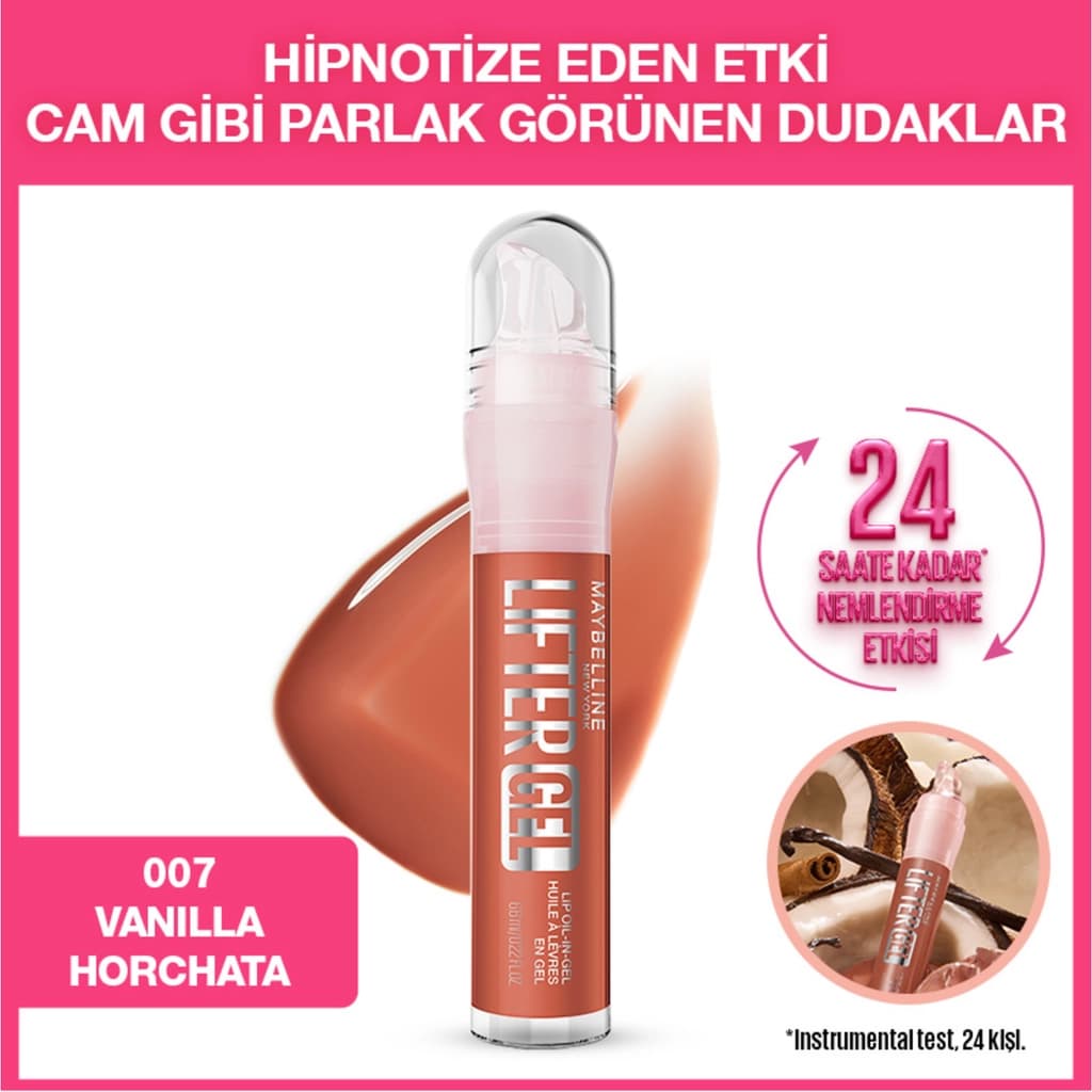 Maybelline New York Lifter Gel Ekstra Parlak ve Nemlendirici Dudak Parlatıcısı 007 Vanilla Horchata