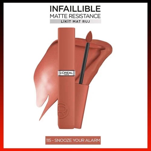 Loreal Paris Infaillible Matte Resistance Likit Mat Ruj 115 Snooze Your Alarm