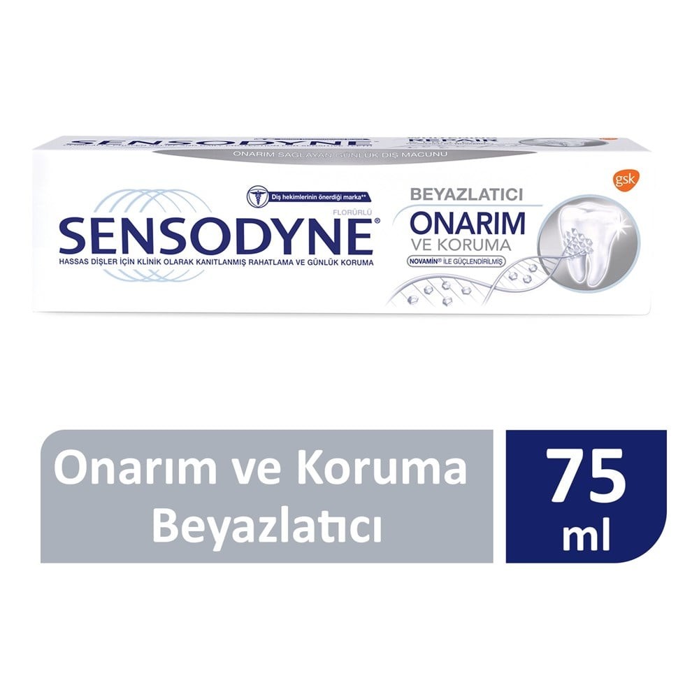 Sensodyne Diş Macunu Onarım &amp; Koruma Beyazlatıcı Etkili 75 ml