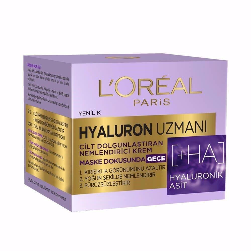 Loreal Paris Hyaluron Uzmanı Nemlendirici Gece Kremi 50 ml