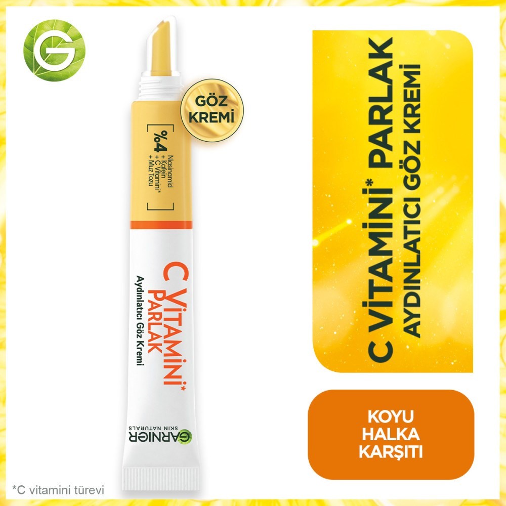 Garnier +C Vitamini Parlak Aydınlatıcı Göz Kremi 15 ml