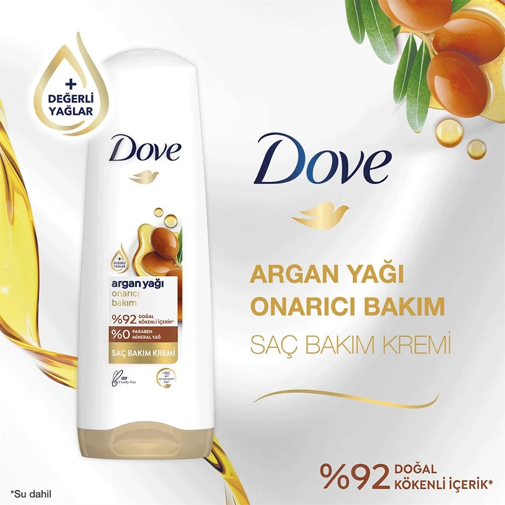 Dove Saç Kremi Argan Yağı ve Onarıcı Saç Bakımı 400 ml