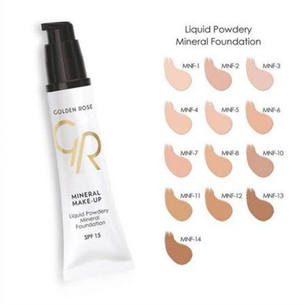 Golden Rose Mineral Fondöten Liquid Powder Mineral Foundation +Spf15 No:10