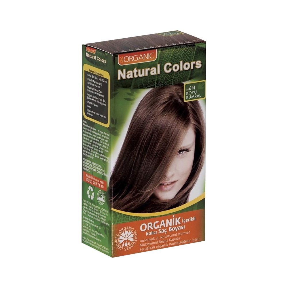 Natural Colors Organik Kalıcı Saç Boyası 6N Koyu Kumral
