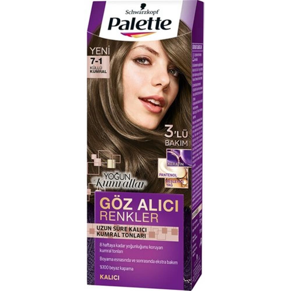 Palette Saç Boyası Yoğun Göz Alıcı Renkler 7.1 Küllü Kumral