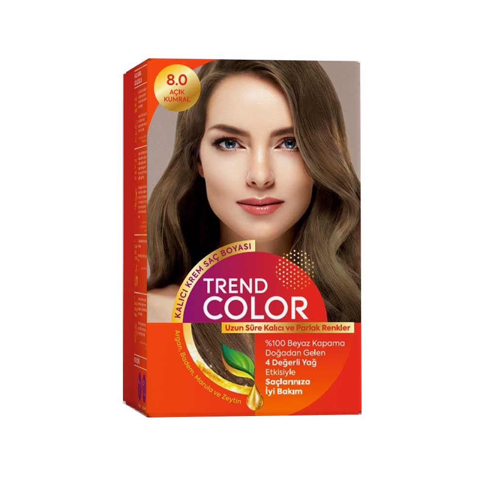 Trend Color Kit Saç Boyası 8.0 Açık Kumral 50 ml