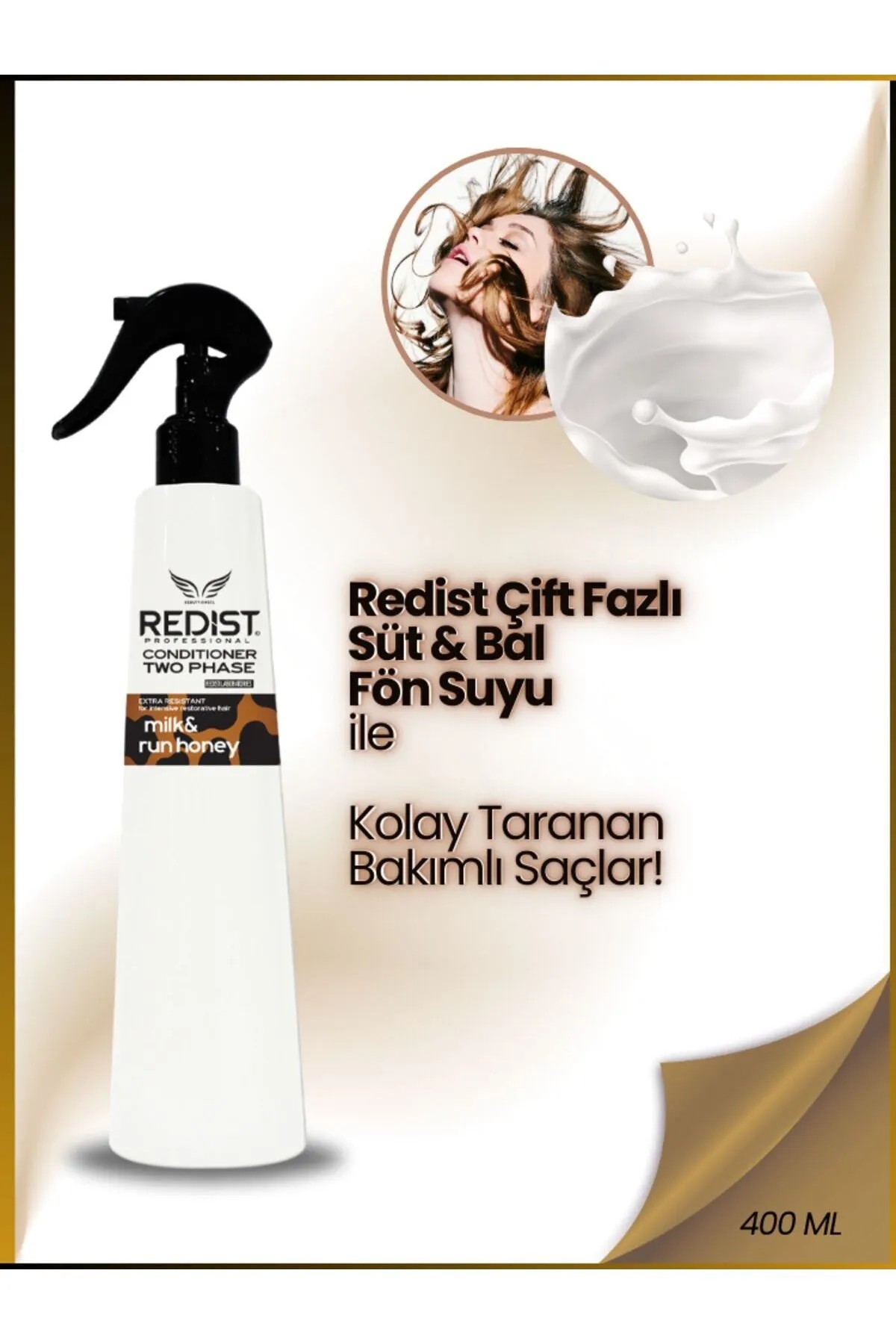 Redist Milk &amp; Run Honey 2 Fazlı Fön Suyu 400 ml
