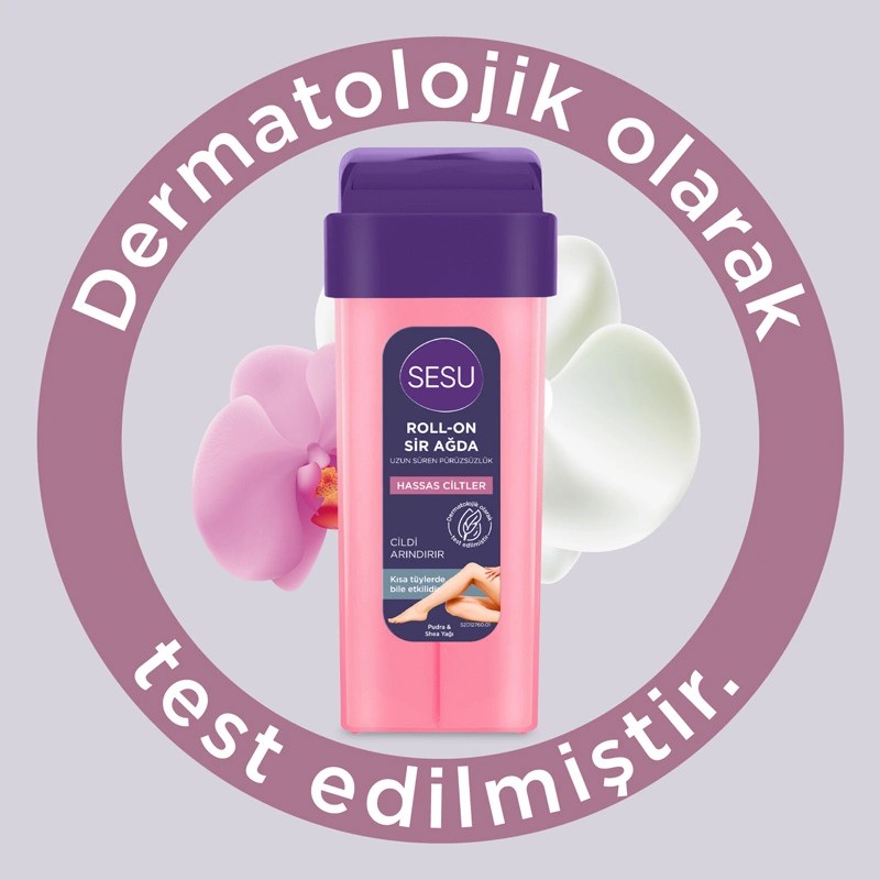 Sesu Roll On Sir Ağda Hassas Ciltler 100 ml Pudra Orkıde