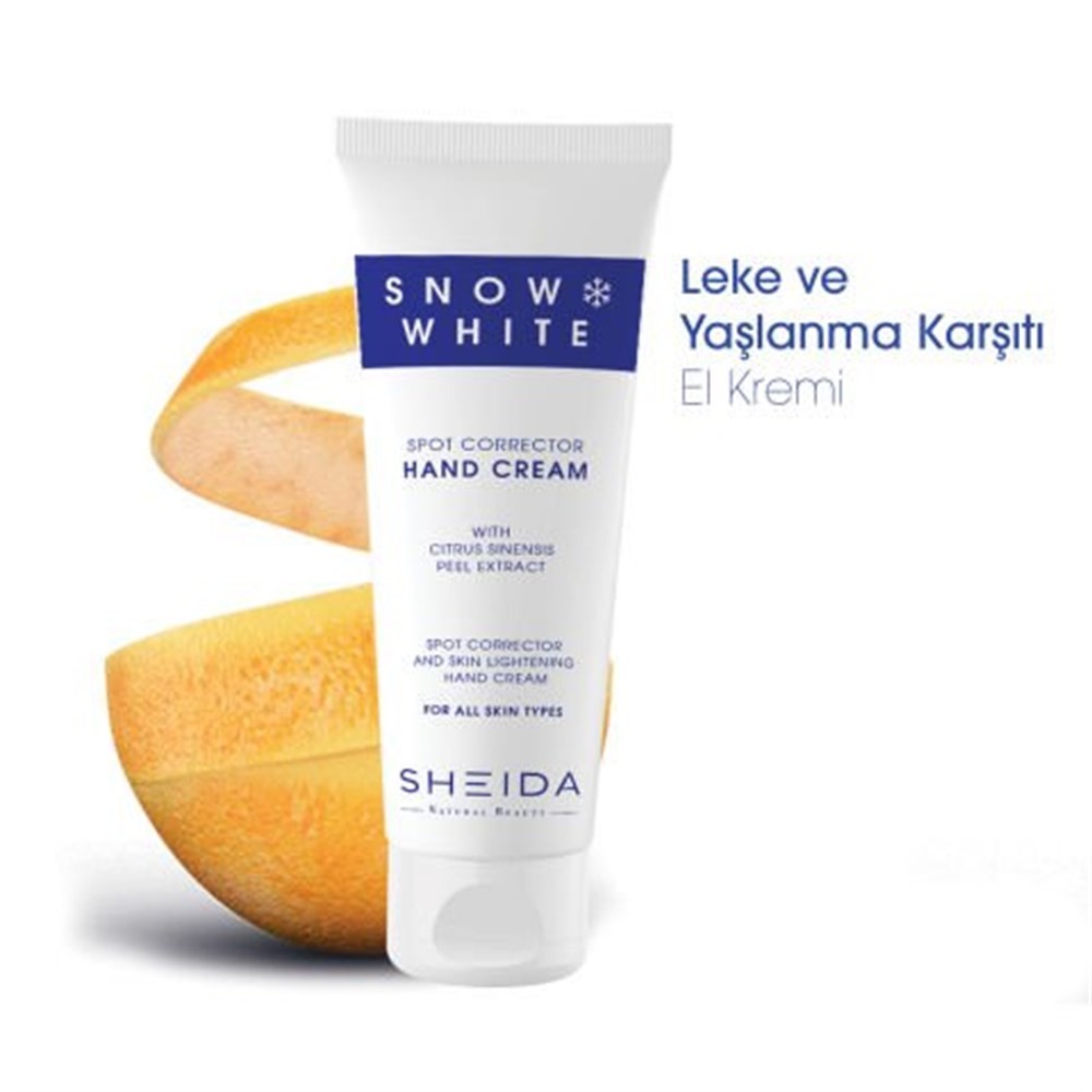 Sheida Snow White El Bakım Kremi Leke Açıcı &amp; Cilt Tonlayıcı Hand Cream 75 ml