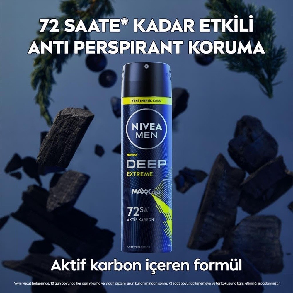 Nivea Men Erkek Sprey Deodorant Deep Extreme 150 ml