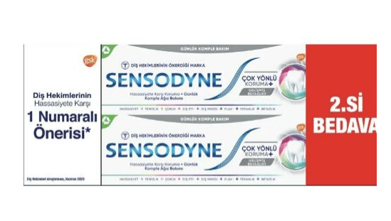 Sensodyne Çok Yönlü Koruma 1+1 50 ml