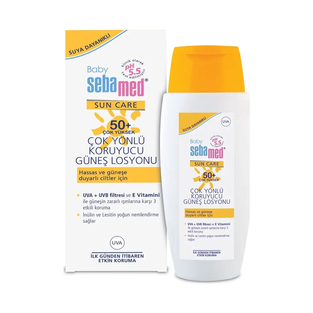 Sebamed Baby Sun Care Suya Dayanıklı SPF 50+ Çok Yönlü Koruyucu Bebek Güneş Losyonu 150 ml