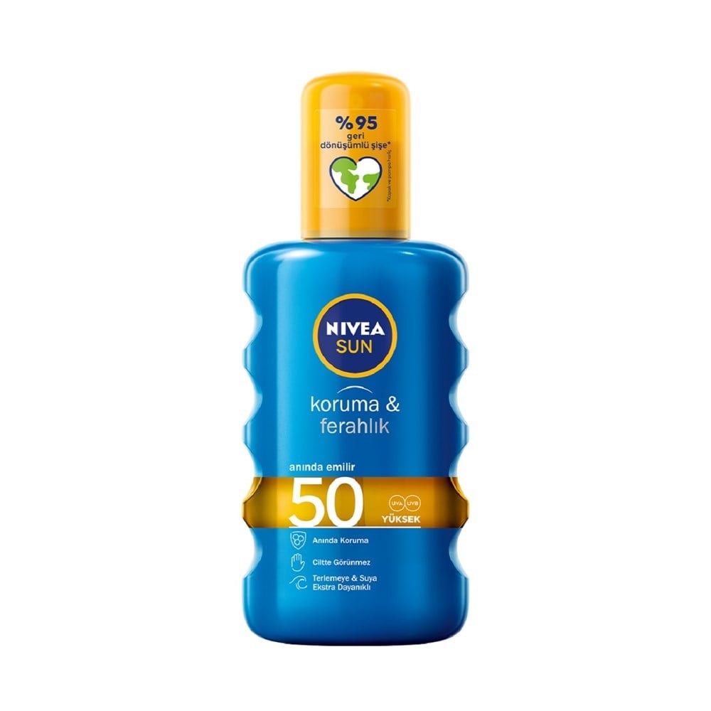 Nivea Sun Güneş Spreyi +Spf50 Güneş Koruması &amp; Ferahlık Etkili 200 ml