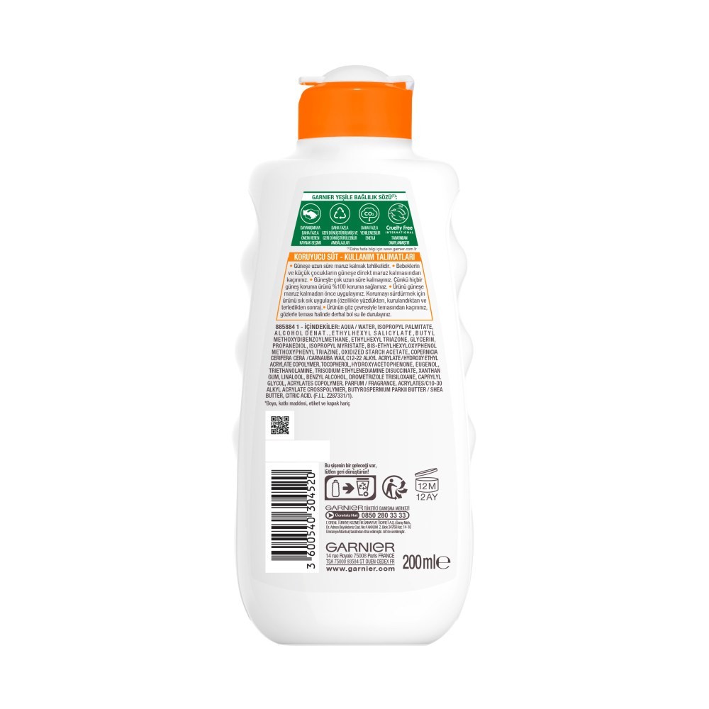 Garnier Ambre Solaire +Spf30 Güneş Koruyucu Süt 200 ml