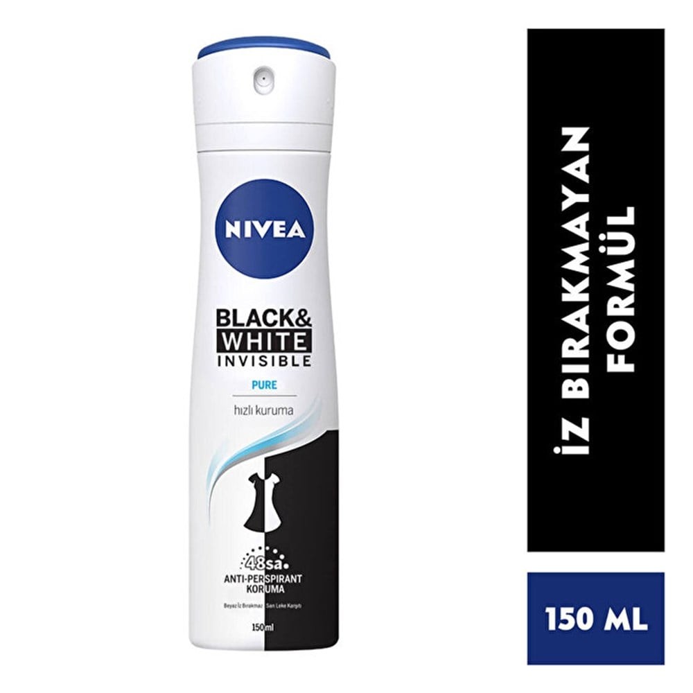 Nivea Invisible Black & White Pure Kadın Deodorant 150 ml