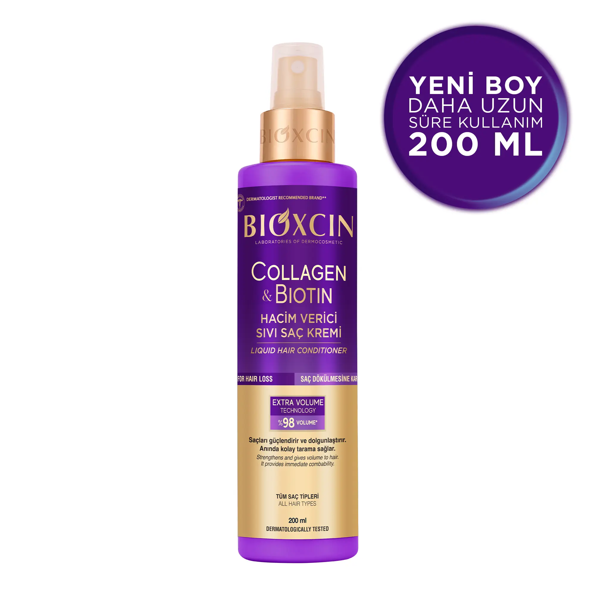Bioxcin Collagen & Biotin Hacim Verici Sıvı Saç Kremi 200 ml | BIOXCIN