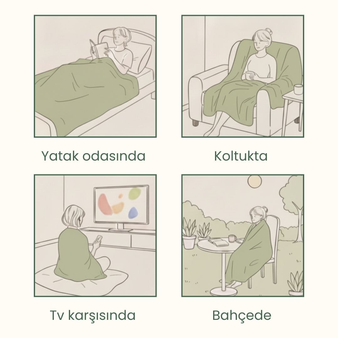 Tek Kişilik 4 Kat Müslin Yatak Örtüsü, Koltuk Örtüsü, Battaniye, Tv Battaniyesi 