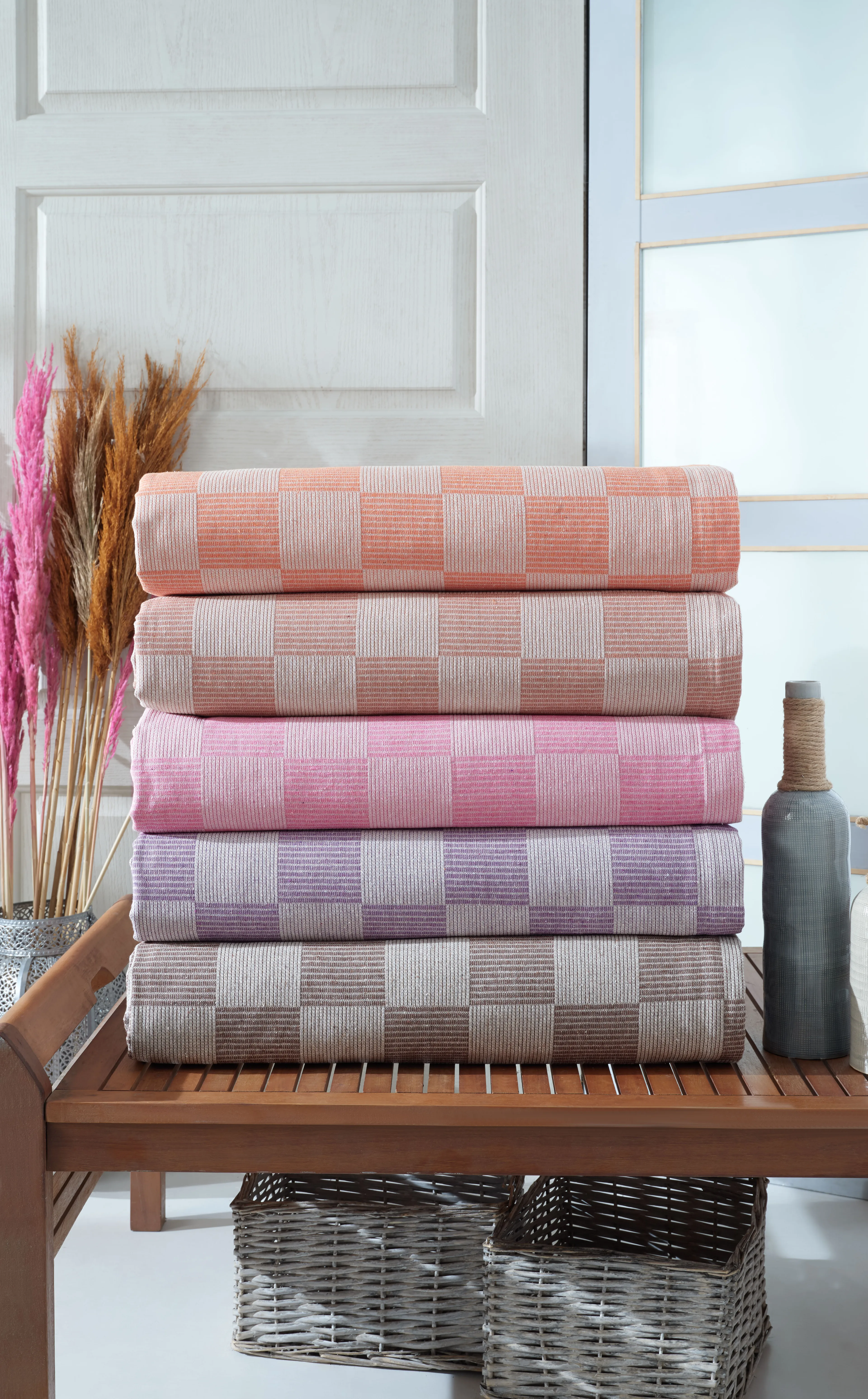 Dama Desenli Çok Amaçlı Pike, Koltuk Örtüsü, Tv Battaniyesi