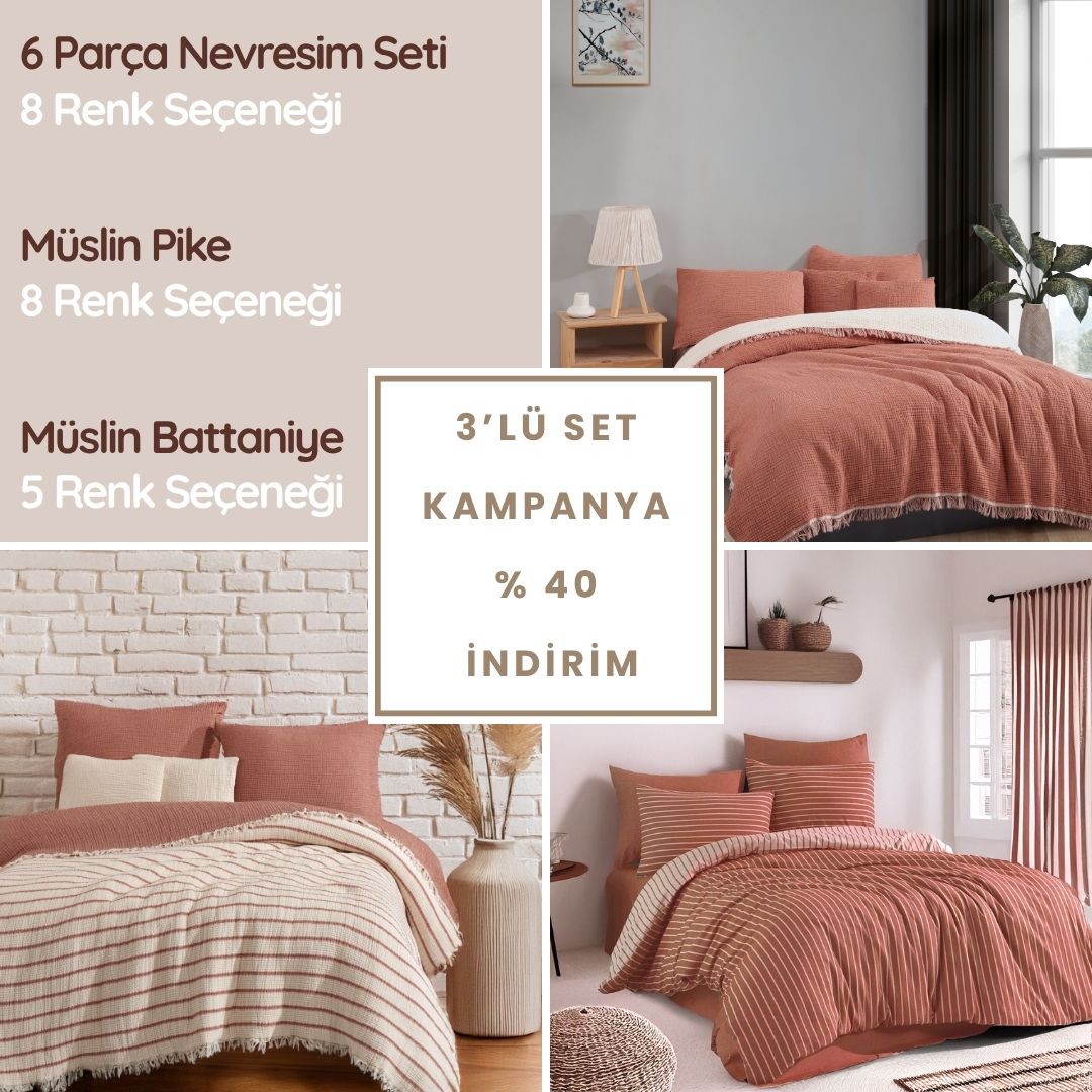 3'lü Kampanya Seti ( Nevresim, Pike ve Battaniye )