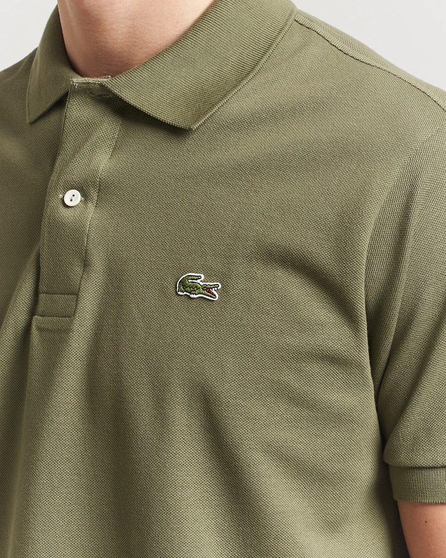 L.12.12 Erkek Klasik Fit Haki Polo Yaka T-Shirt
