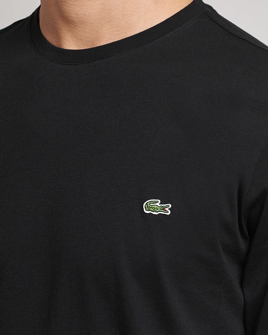Erkek Standart Fit Uzun Kollu Siyah T-Shirt