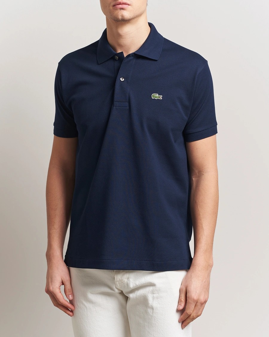 L.12.12 Erkek Klasik Fit Lacivert Polo Yaka T-Shirt