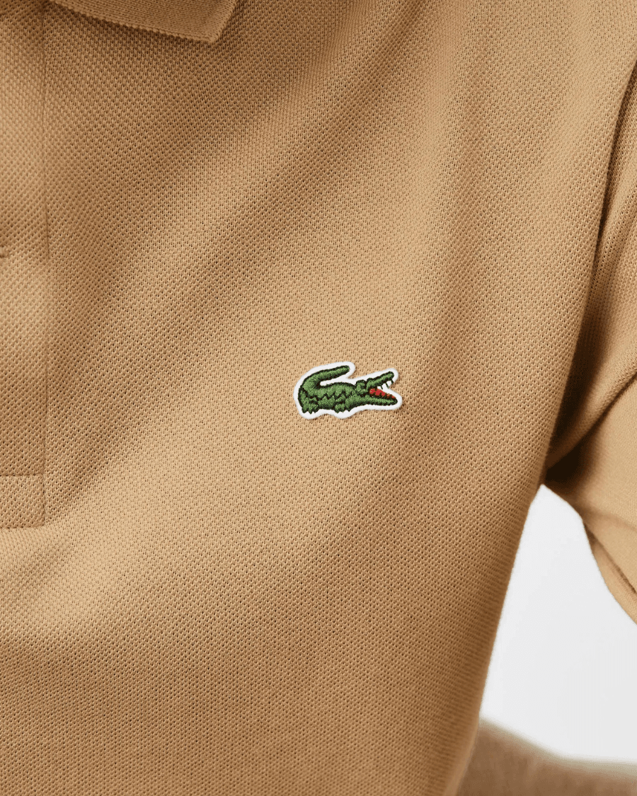 Polo Yaka Erkek Klasik Fit Uzun Kollu Bej Sweatshirt