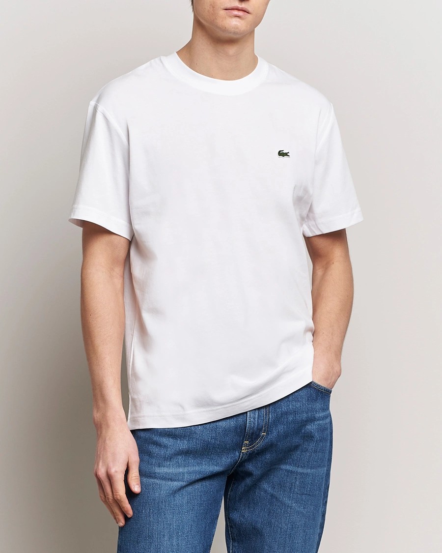 Erkek Standart Fit Basic Bisiklet Yaka Beyaz T-Shirt