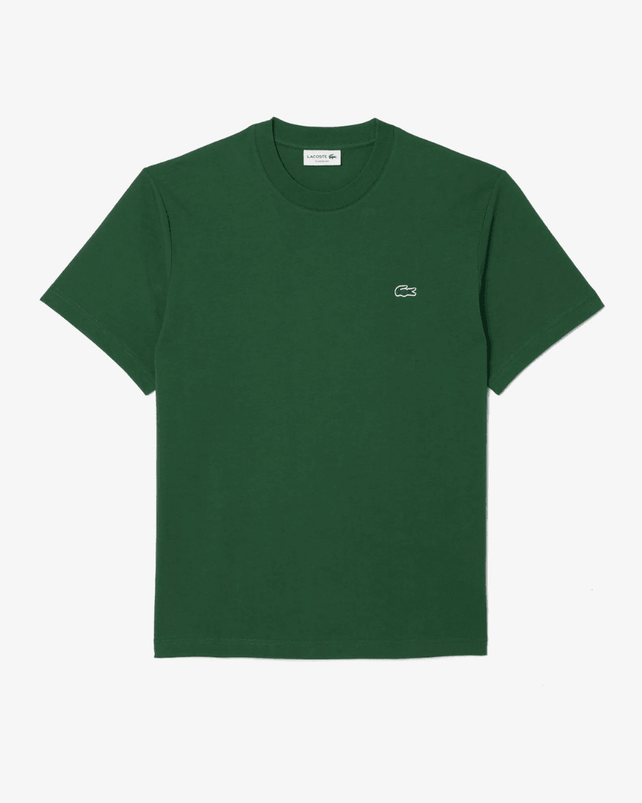 Erkek Klasik Fit Bisiklet Yaka Yeşil T-Shirt
