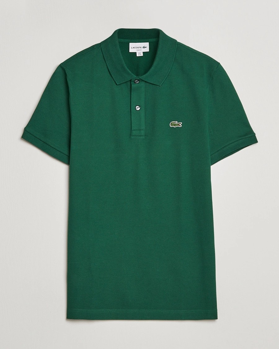 L.12.12 Erkek Slim Fit Yeşil Polo Yaka T-Shirt