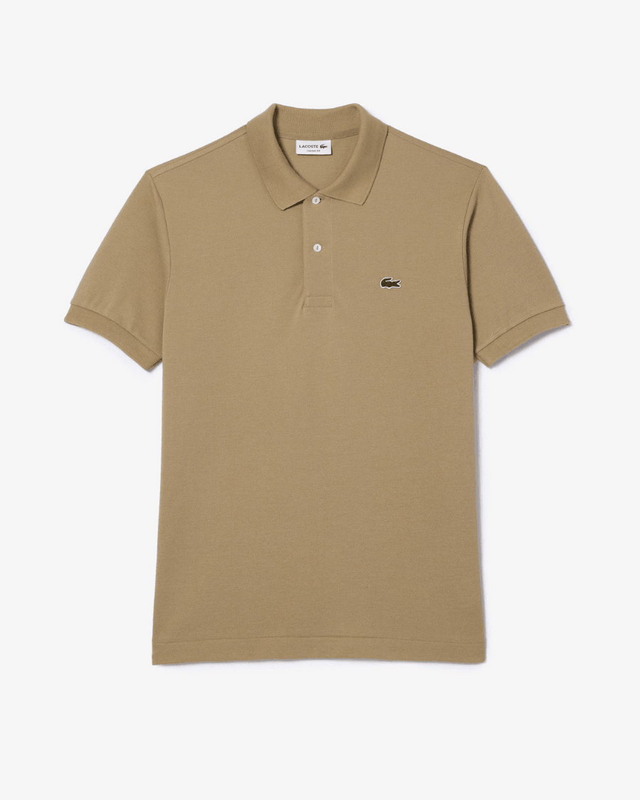 Polo Yaka Erkek Klasik Fit Bej T-Shirt