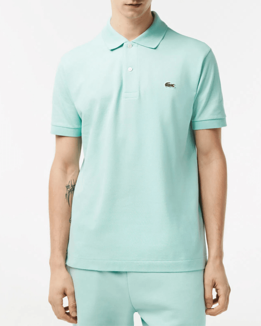 Polo Yaka Erkek Klasik Fit Açık Yeşil T-Shirt