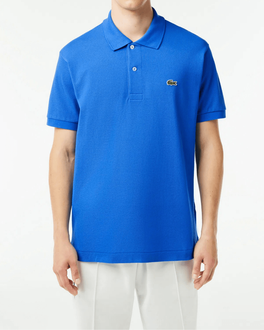 Polo Yaka Erkek Klasik Fit Mavi T-Shirt
