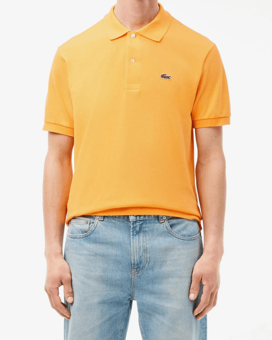 Polo Yaka Erkek Klasik Fit Turuncu T-Shirt