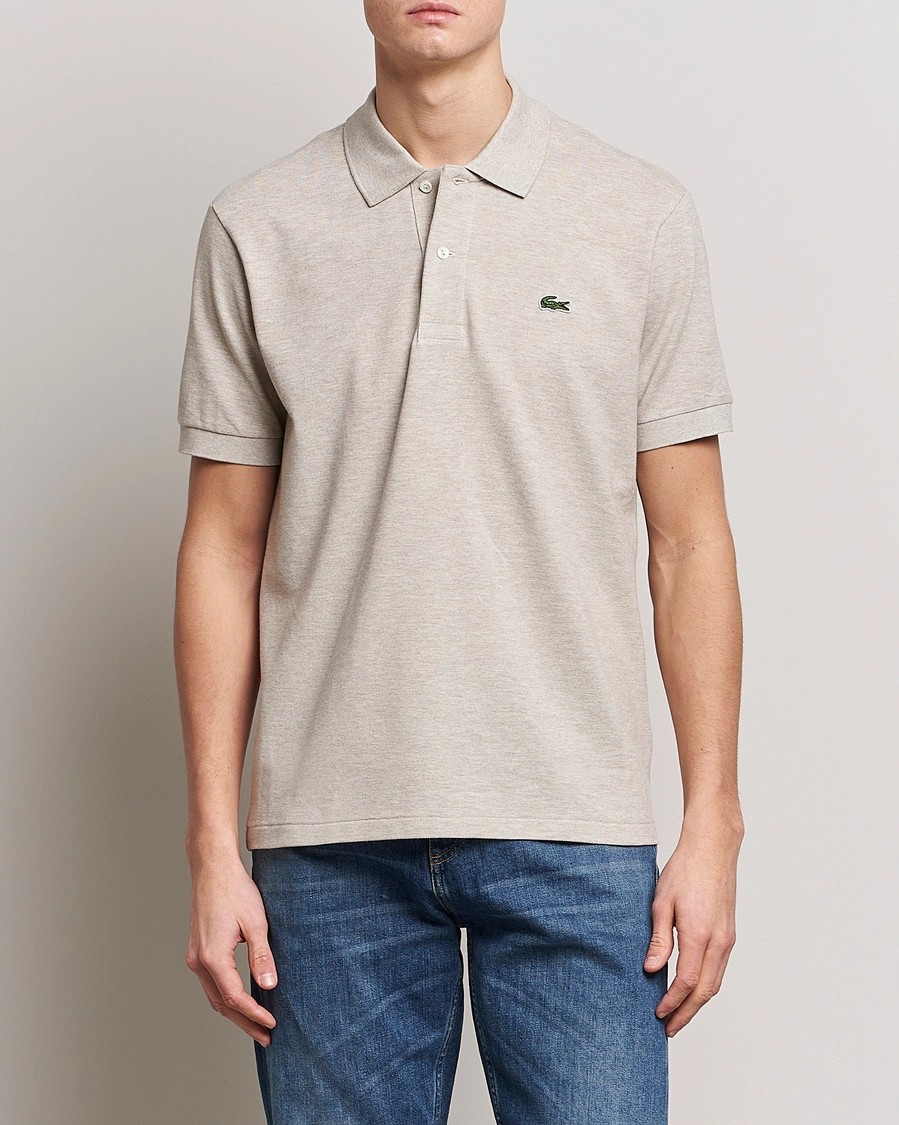 L.12.12 Erkek Klasik Fit Hasır Polo Yaka T-Shirt
