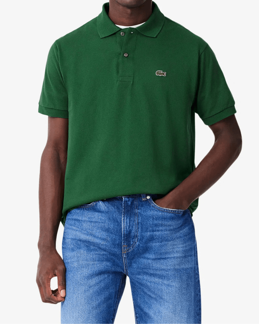 Polo Yaka Erkek Klasik Fit Yeşil T-Shirt