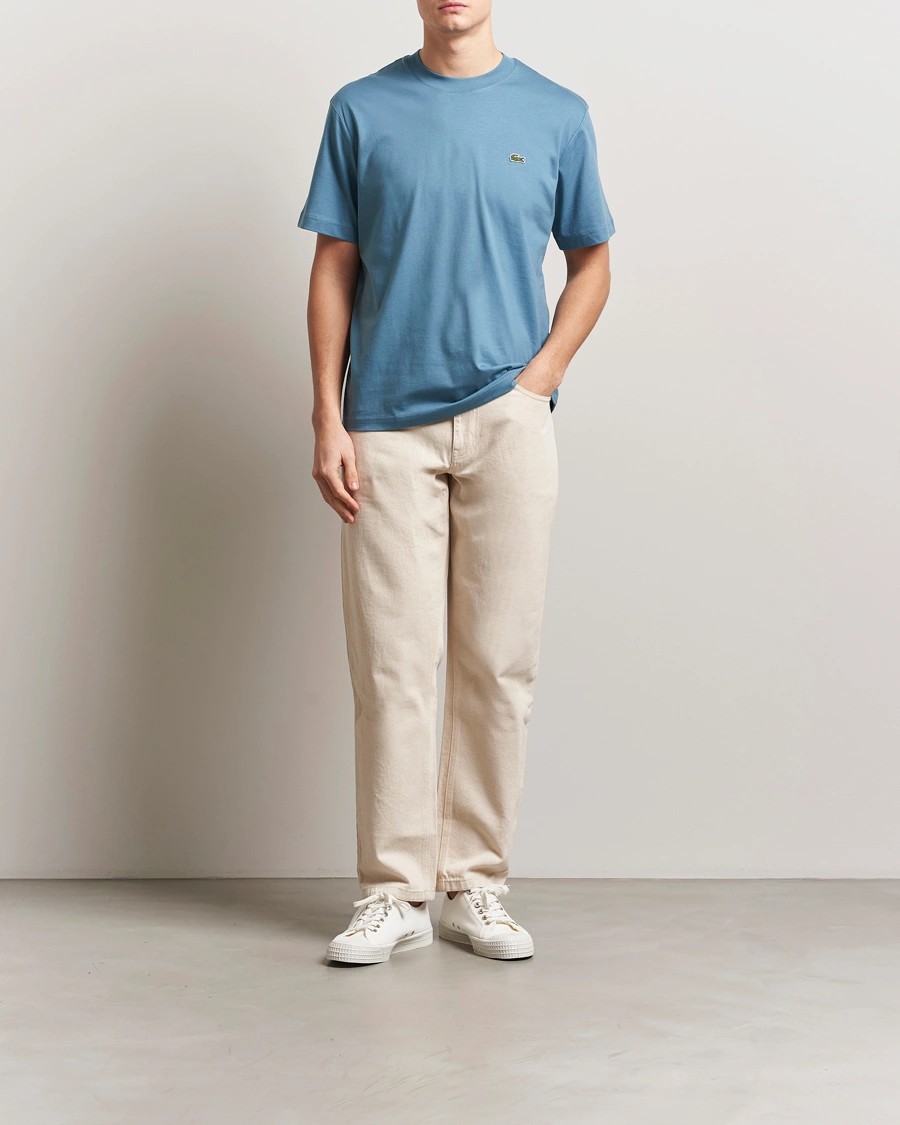 Erkek Standart Fit Basic Mavi T-Shirt