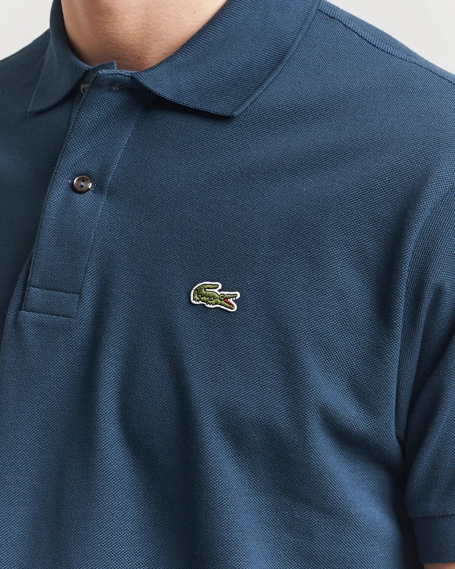 L.12.12 Erkek Klasik Fit Falcon Mavi Polo Yaka T-Shirt