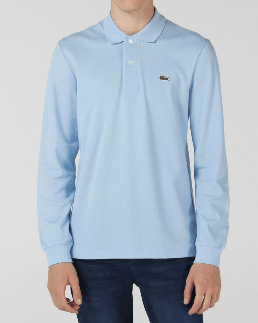 Polo Yaka Erkek Klasik Fit Uzun Kollu Mavi Sweatshirt